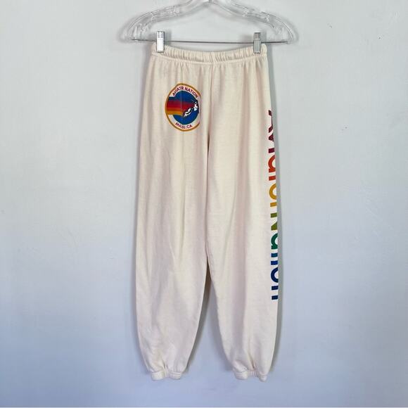 Aviator Nation Malibu Sweatpants Vintage White Sz XS - Picture 2 of 9